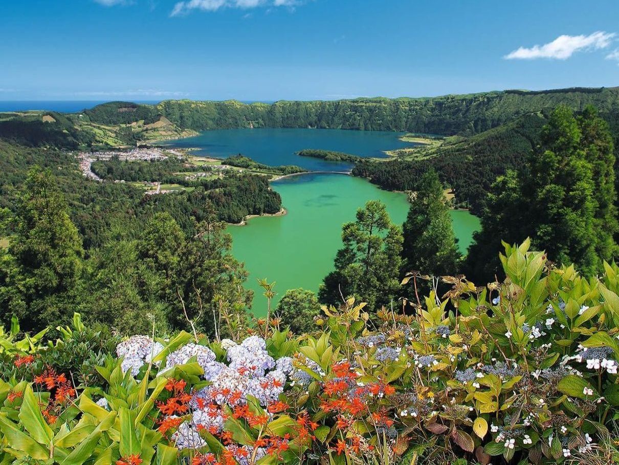 Het meer Sete Cidades, São Miguel - Grand tour Azoren rondreis
