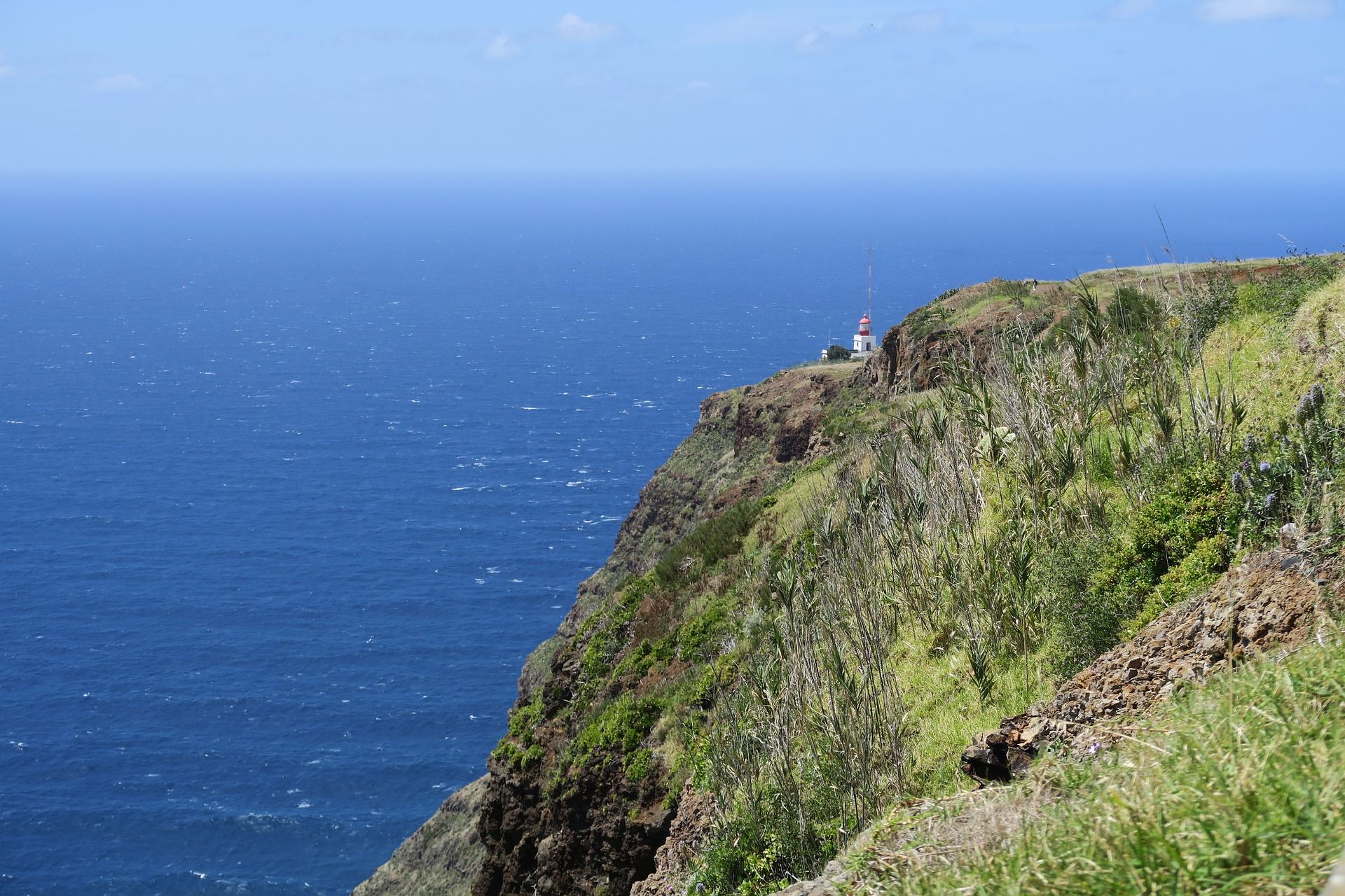 Vuurtoren in Ponta do Pargo