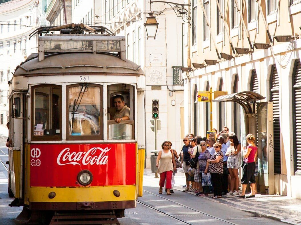 Oude tram in Lissabon